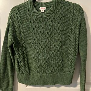 Mossimo Supply Co. Women's Forest Green Cable Knit Sweater